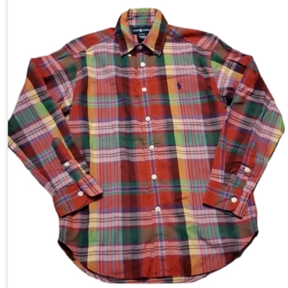 Ralph Lauren Other - Ralph Lauren MD 10/12 Plaid Cotton Button Up Shirt